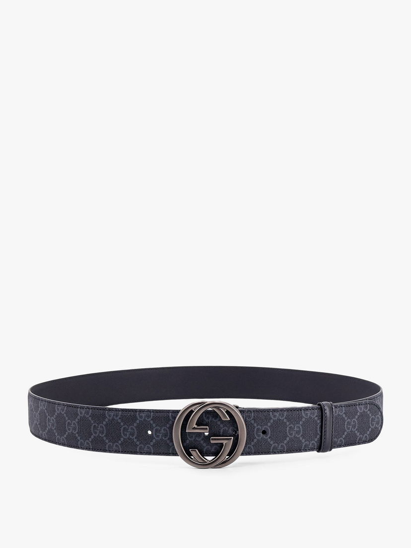 Колани Gucci Black 'Gg' Supreme Canvas Belt Черно | 77415392TIT1000