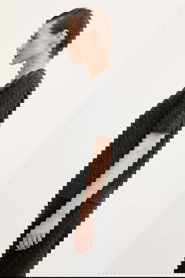 Пуловер Carhartt WIP Carter Cotton Cable Knit Short-Sleeve Sweater Сиво | I035181.89GD, 1