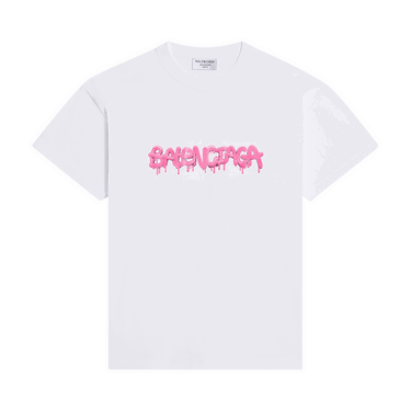 Тениска Balenciaga Slime T-Shirt Medium Fit Бяло | 612965 TLVF1 9014, 0