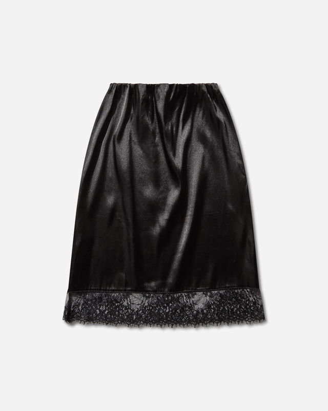 Lucia Satin Lace Trim Skirt