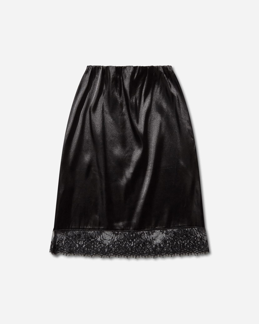 Пола OpéraSPORT Lucia Satin Lace Trim Skirt Черно | K50FW25  4