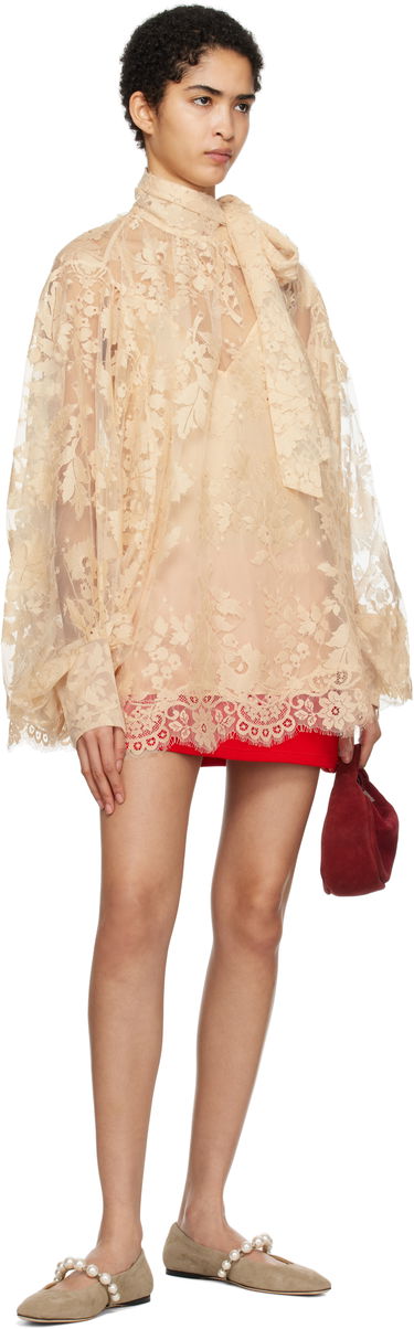 Кецове и обувки Jimmy Choo Jimmy Choo Ade Pearl Ballerina Flats Бежово | ADE FLAT SZR, 4