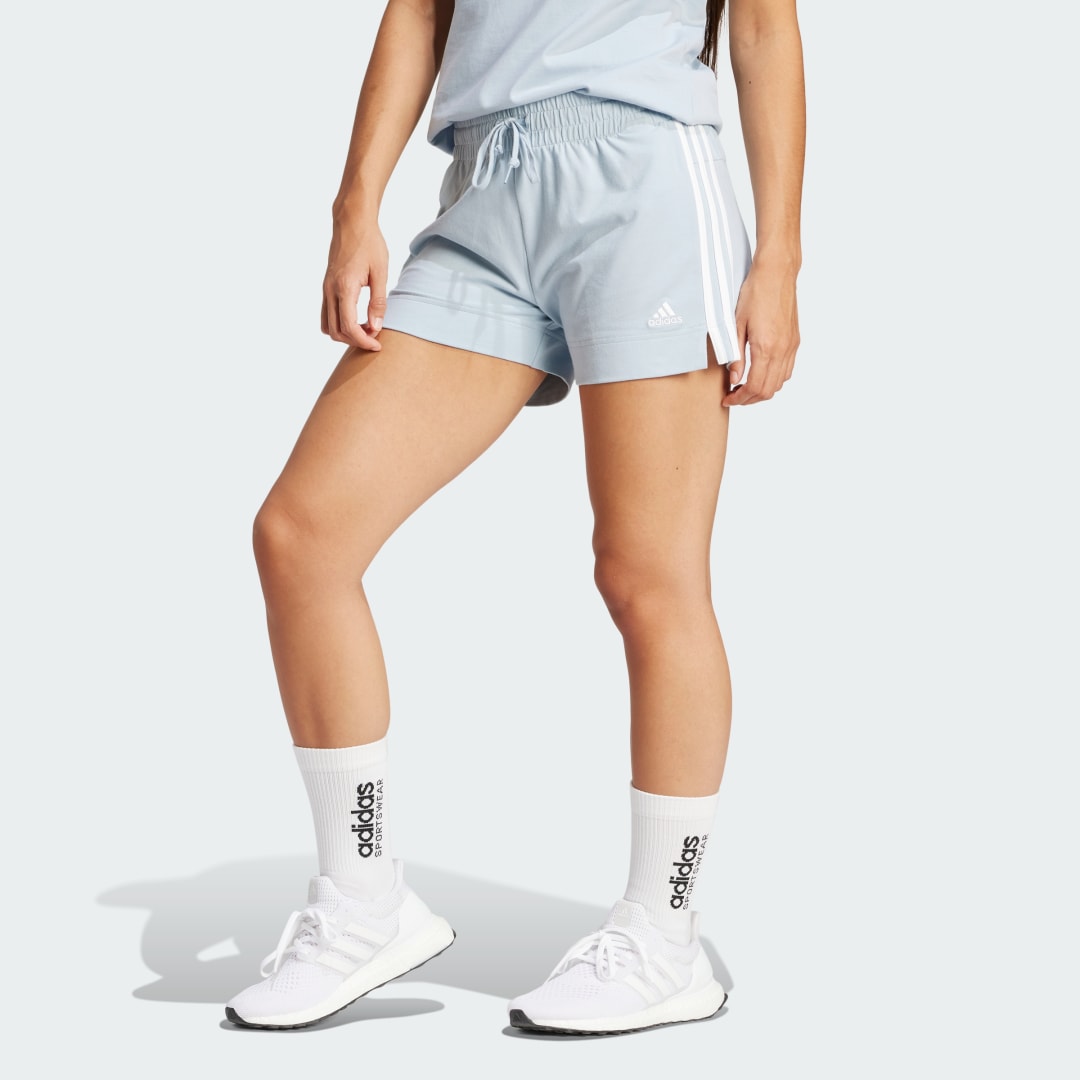 Къси панталони adidas Performance Essentials Slim 3-Stripes Shorts Тюркоазено | IR7460, 1