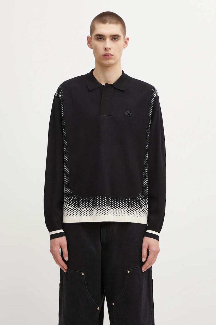 Риза Filling Pieces Filling Pieces Knit Rugby Shirt Черно | 422571500243
