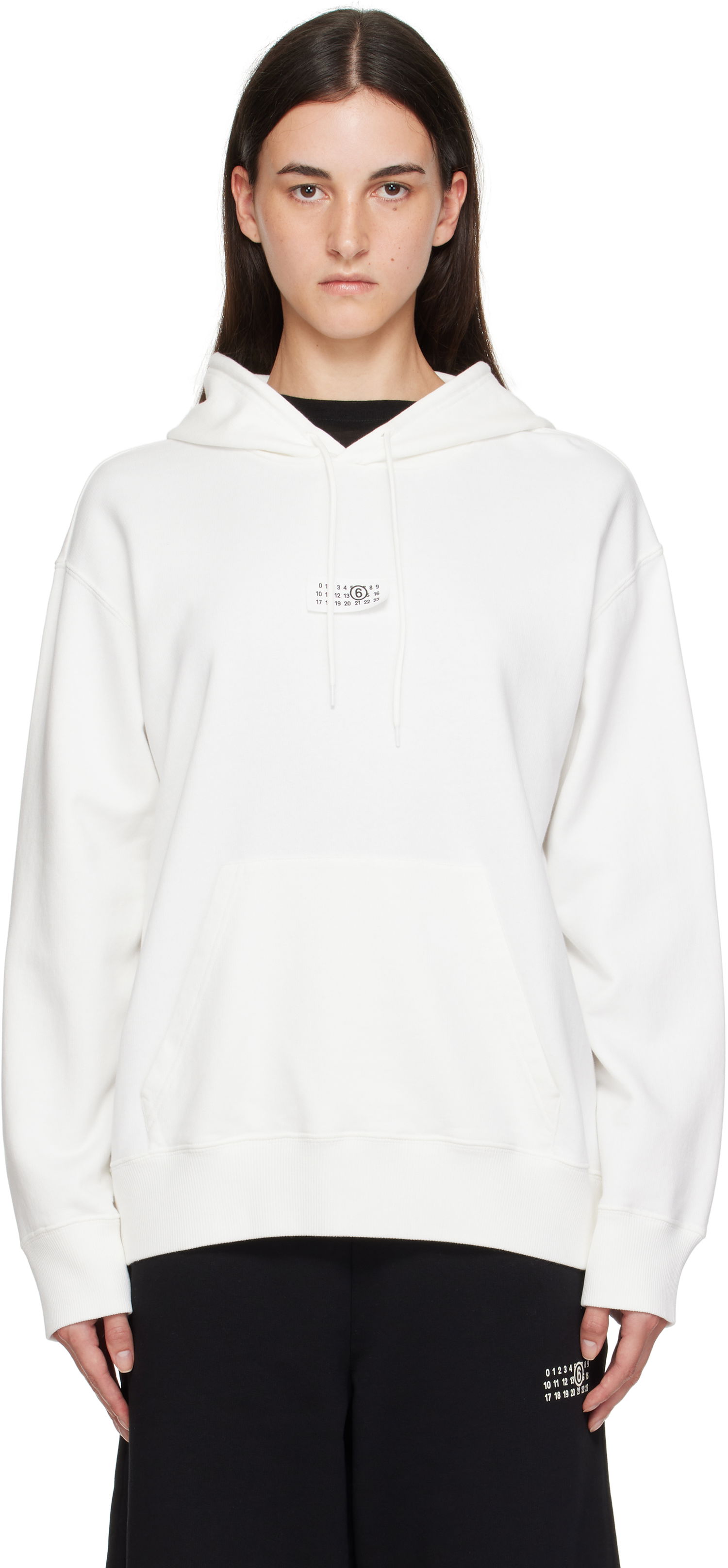 Суитчър Maison Margiela MM6 Maison Margiela Numeric Hoodie Бяло | SH0GU0033 M25025, 0