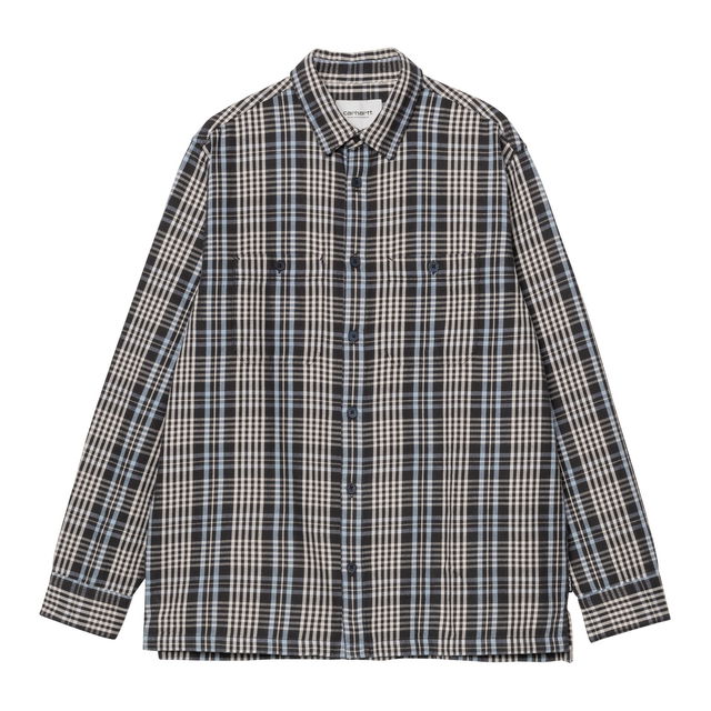 Long Sleeve Shirt in Dark Navy Check