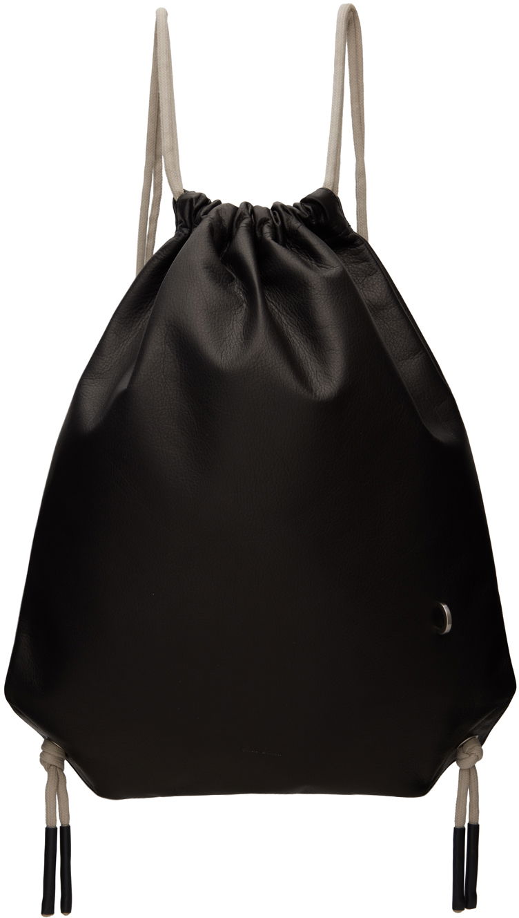 Раница Rick Owens Black Porterville Drawstring Backpack Черно | RA02D0575 LCN