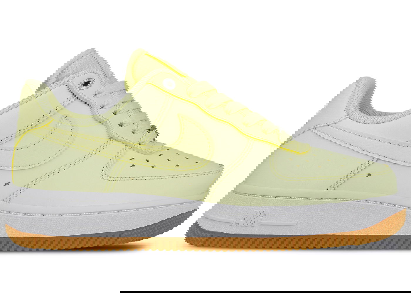 Кецове и обувки Nike Air Force 1 Low Premium Luminous Green W Жълто | 896185-302, 0