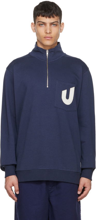 Суитчър YMC Umbro Edition Quarter-Zip Sweatshirt Тъмно синьо | UMJM0646-OGK, 0