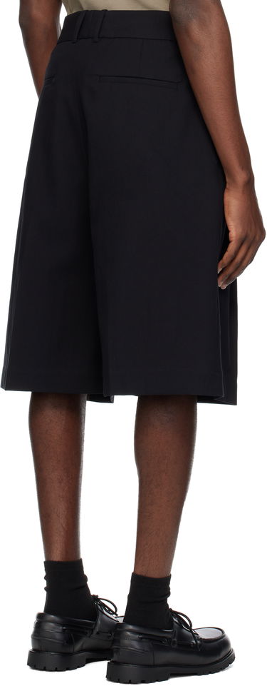 Къси панталони Studio Nicholson Studio Nicholson Fowld Wide-Leg Shorts Черно | FOWLD SNM - 1187, 2