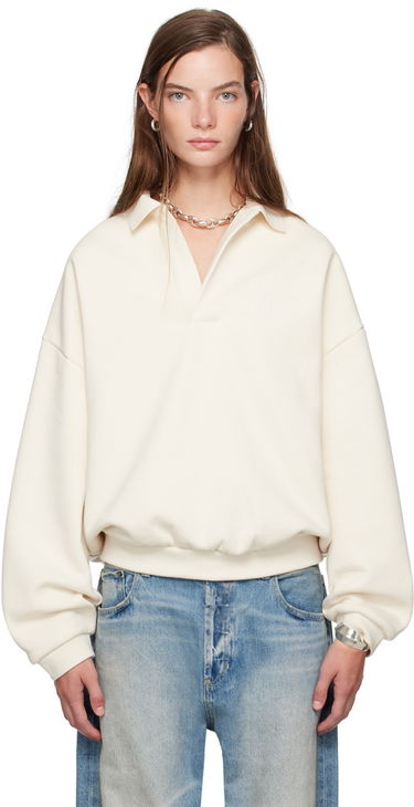 Суитчър Fear of God ESSENTIALS Single-Button Polo Бяло | 192BT244392F, 0