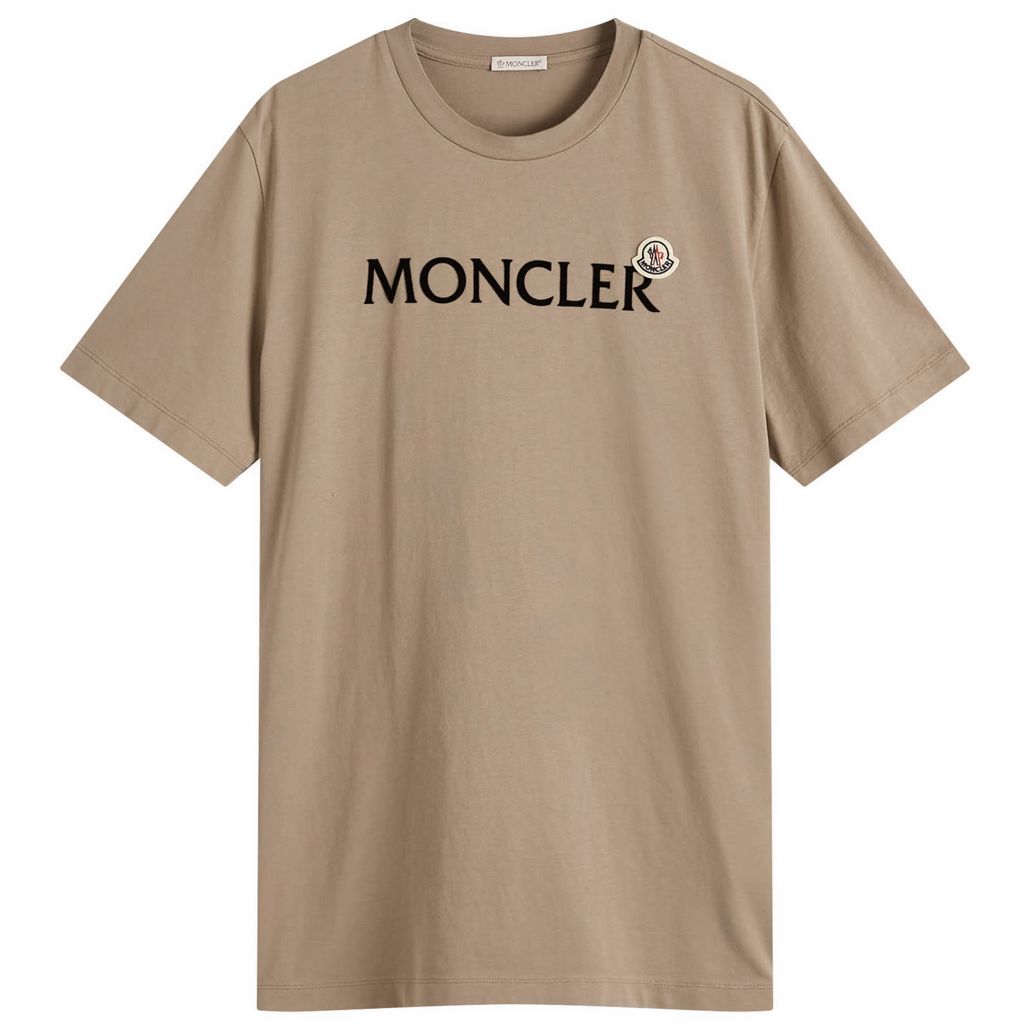 Тениска Moncler Moncler Logo T-Shirt, Size X-Small Бежово | 8C000-75-8390T-22E, 1
