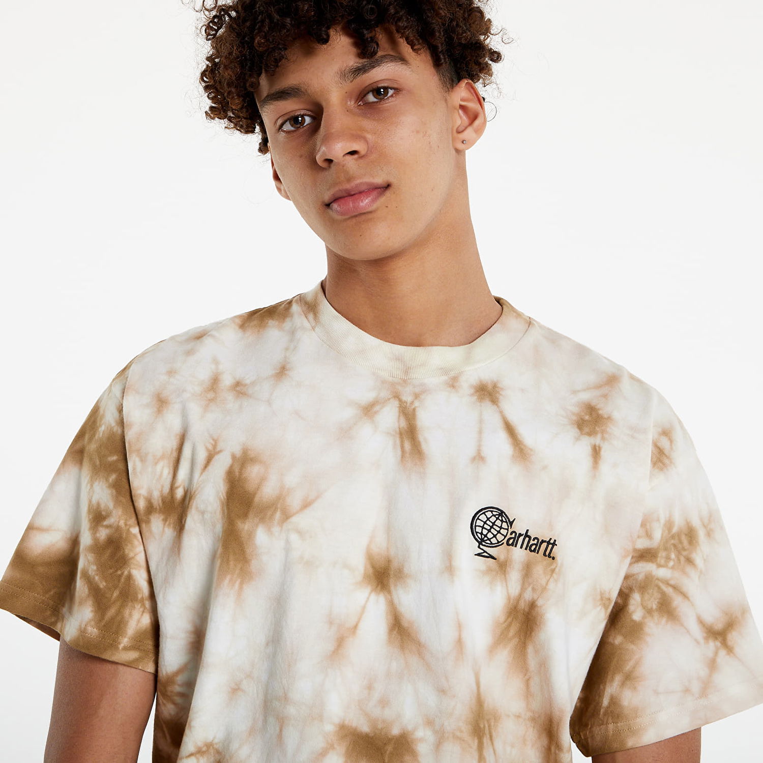Тениска Carhartt WIP Global Dusty Tie Dye T-Shirt Кафяво | I030200.0VCXX, 0