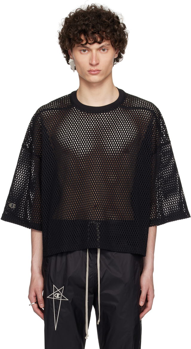 Rick Owens Champion Edition Tommy Cropped Mesh T-Shirt