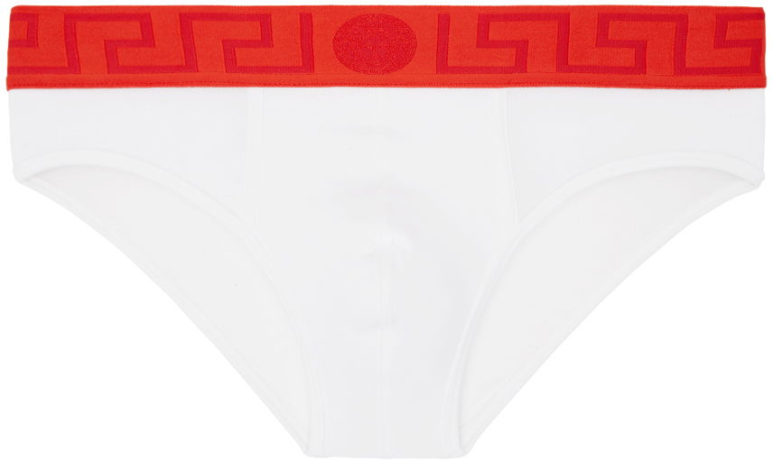 боди Versace Greca Border Briefs Бяло | AU10027_1A10011, 0
