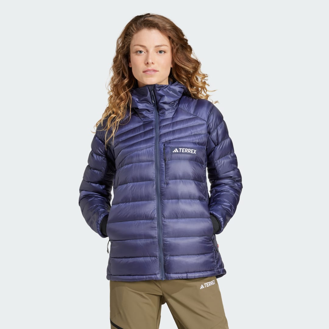 Пухо яке adidas Performance Terrex Xperior Cold.Rdy Down Hooded Jacket Синьо | JF3732, 0