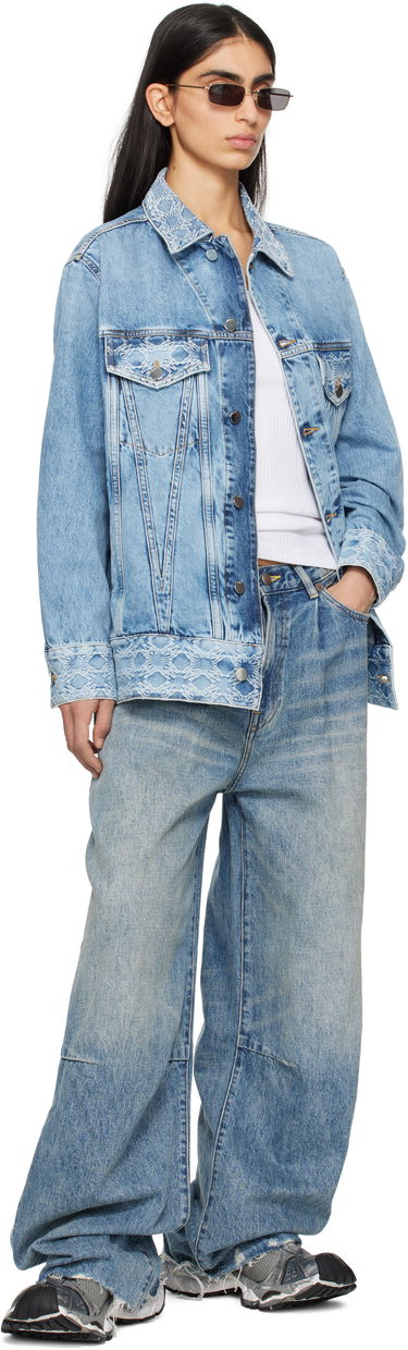 Яке AMIRI AMIRI MA Quad Jacquard Trucker Denim Jacket Синьо | AWDNTR1004, 3
