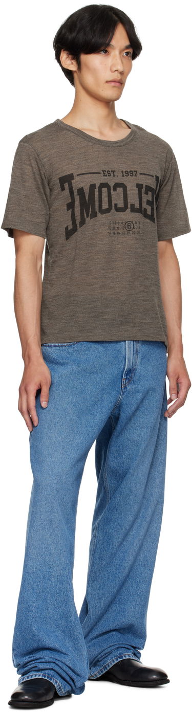 Тениска Maison Margiela MM6 Maison Margiela 'Welcome' Print T-Shirt Сиво | SH0GC0055 M20123, 3