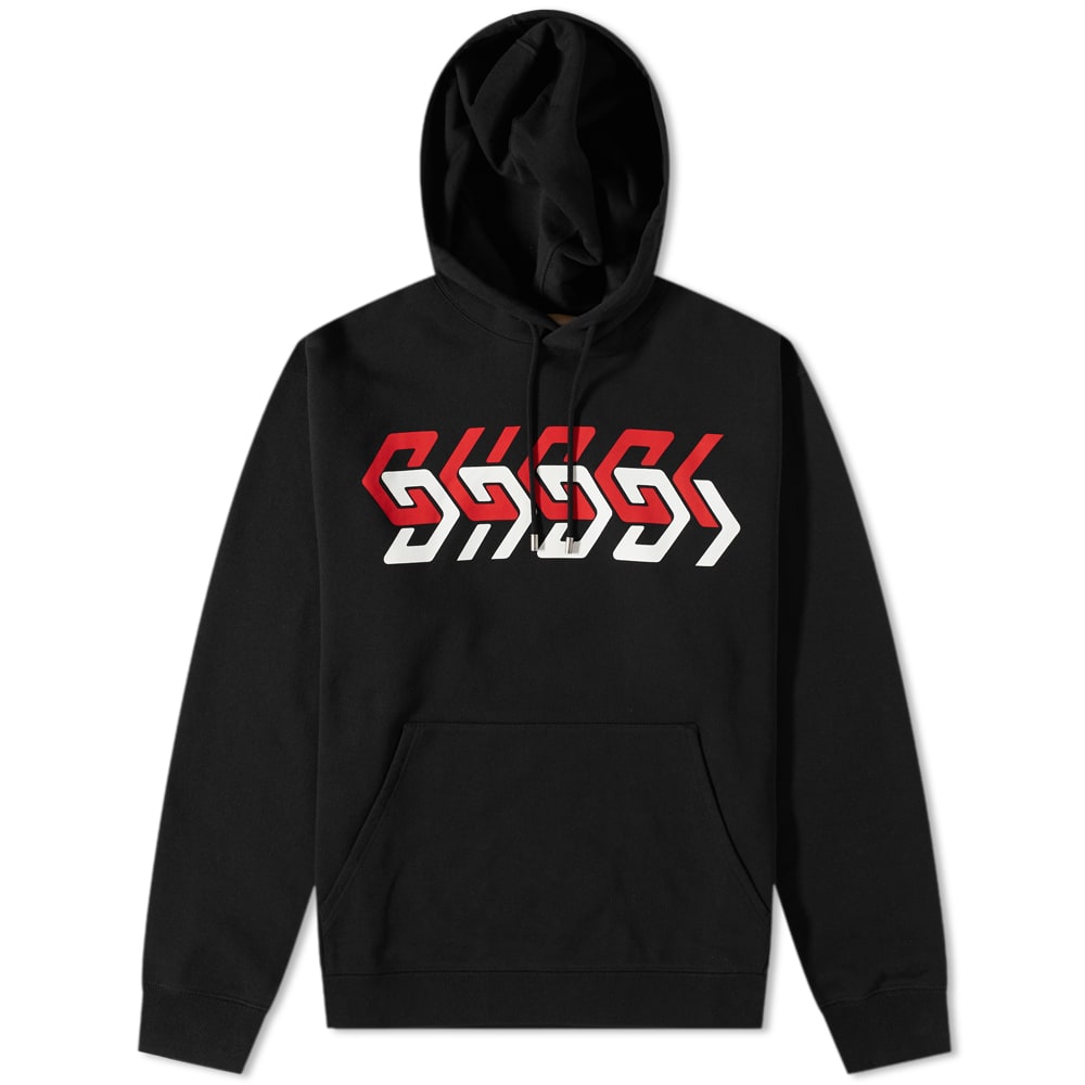 Суитчър Gucci Geometric Block Logo Hoody Черно | 681210-XJDV3-1152, 0