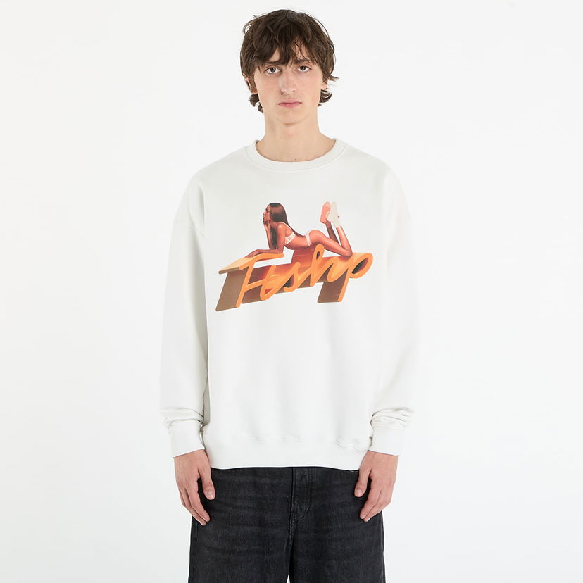 Суитчър Footshop Playboy x FTSHP Crewneck UNISEX Off White Бяло | FTSHP_520