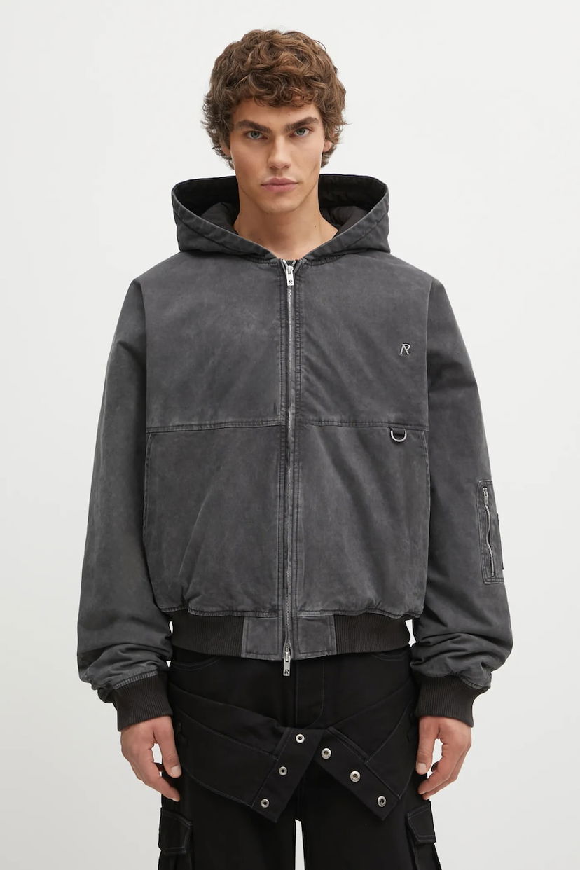 Яке бомбър Represent Clo Represent Hooded Bomber Jacket Сиво | MLM100127