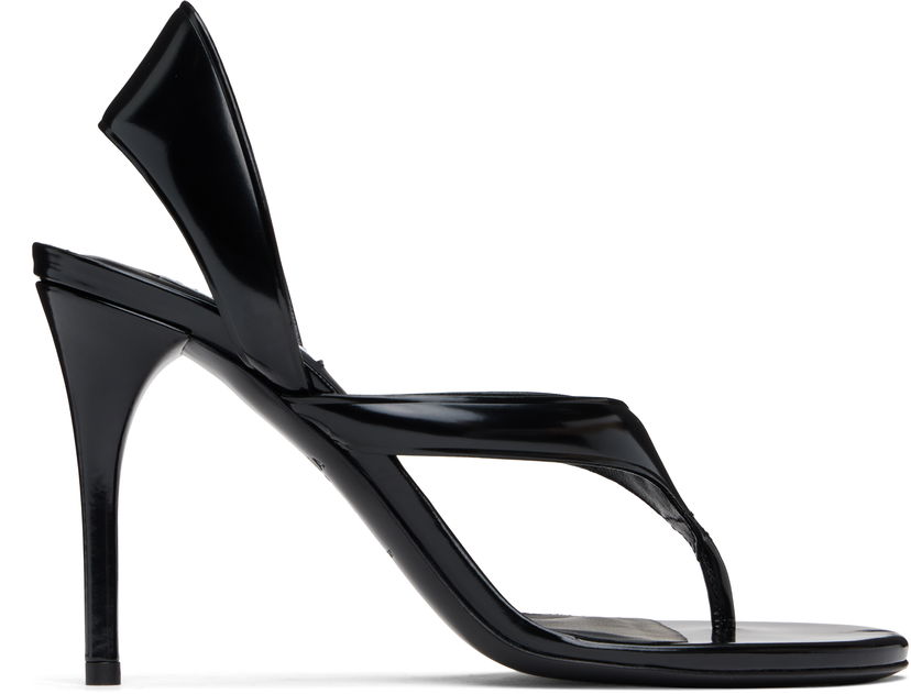 Кецове и обувки Alaïa ALAÏA Heeled Thong Sandals Черно | AA3S122CK301