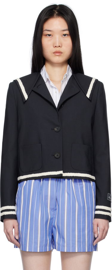 Яке MSGM MSGM Sailor Collar Cropped Jacket Тъмно синьо | 3841MDG02 257127, 0