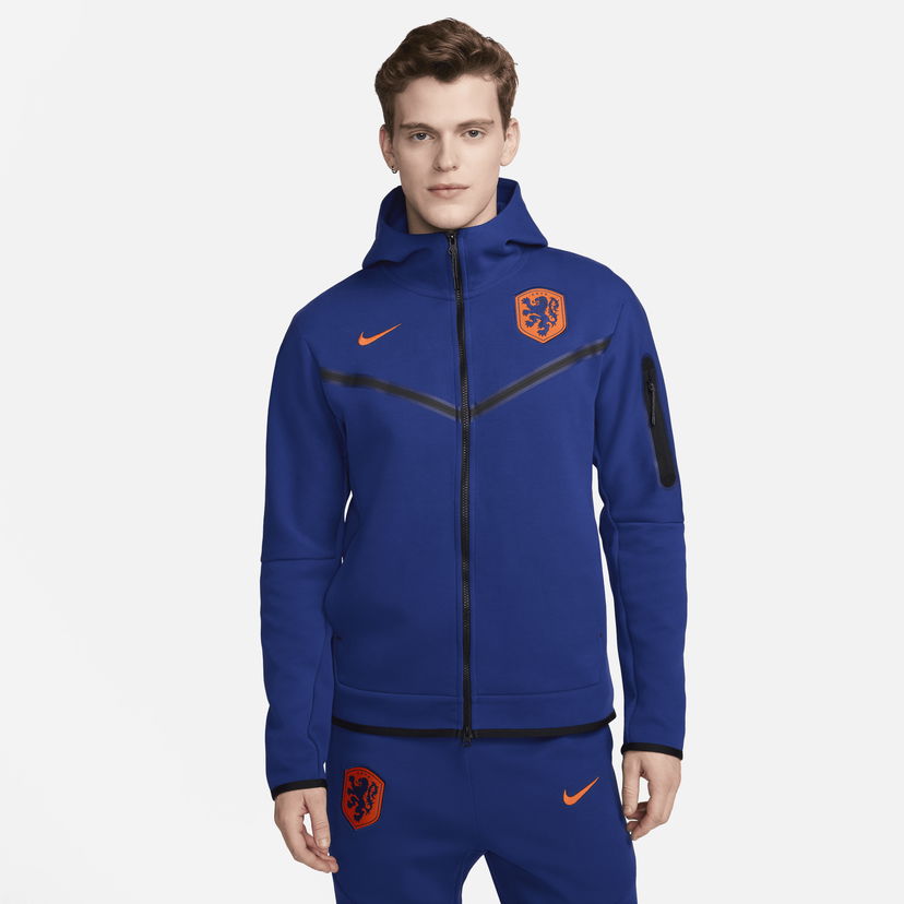 Суитчър Nike Netherlands Tech Fleece Windrunner Тъмно синьо | FJ8158-455