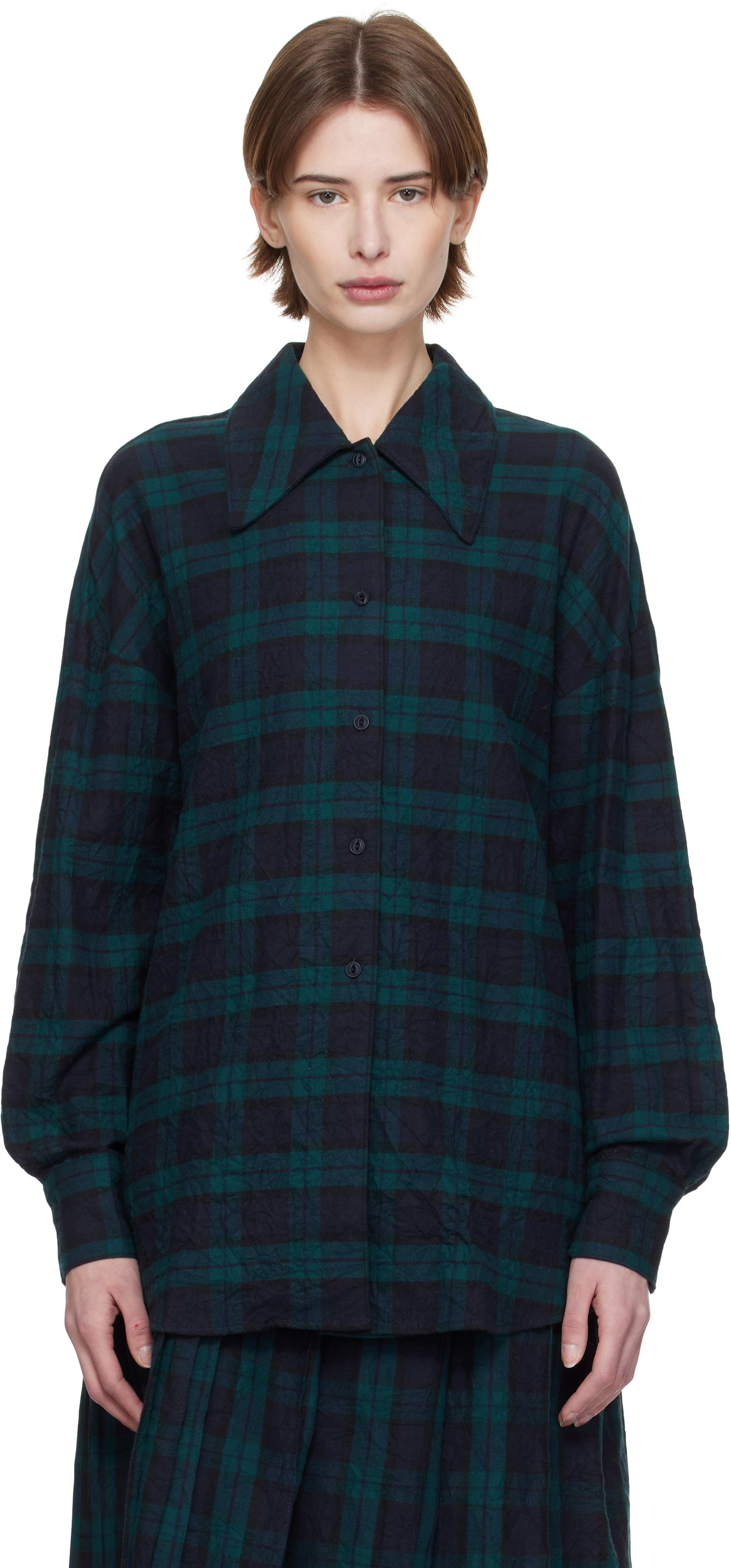 Риза YMC YMC Lena Plaid Shirt Зелено | Q2XMC, 0