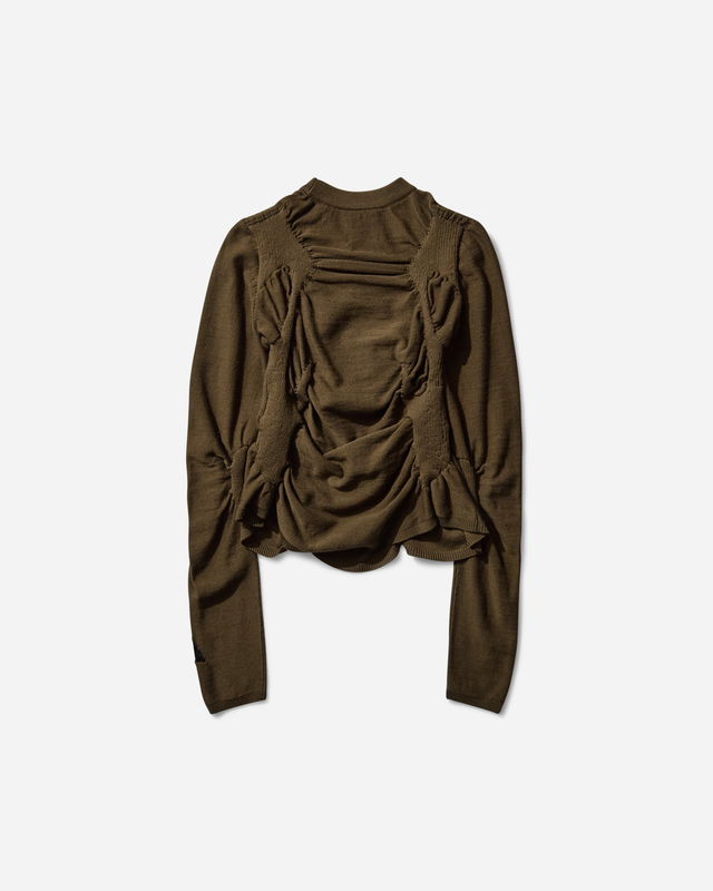 Pinched Wool Knit Top