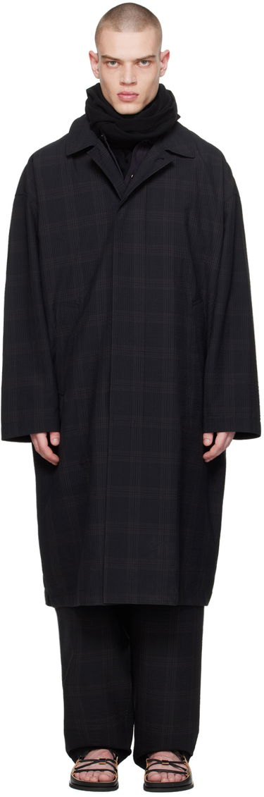 Палта LEMAIRE Lemaire Checked Overcoat Черно | CO1055 LF1256, 0