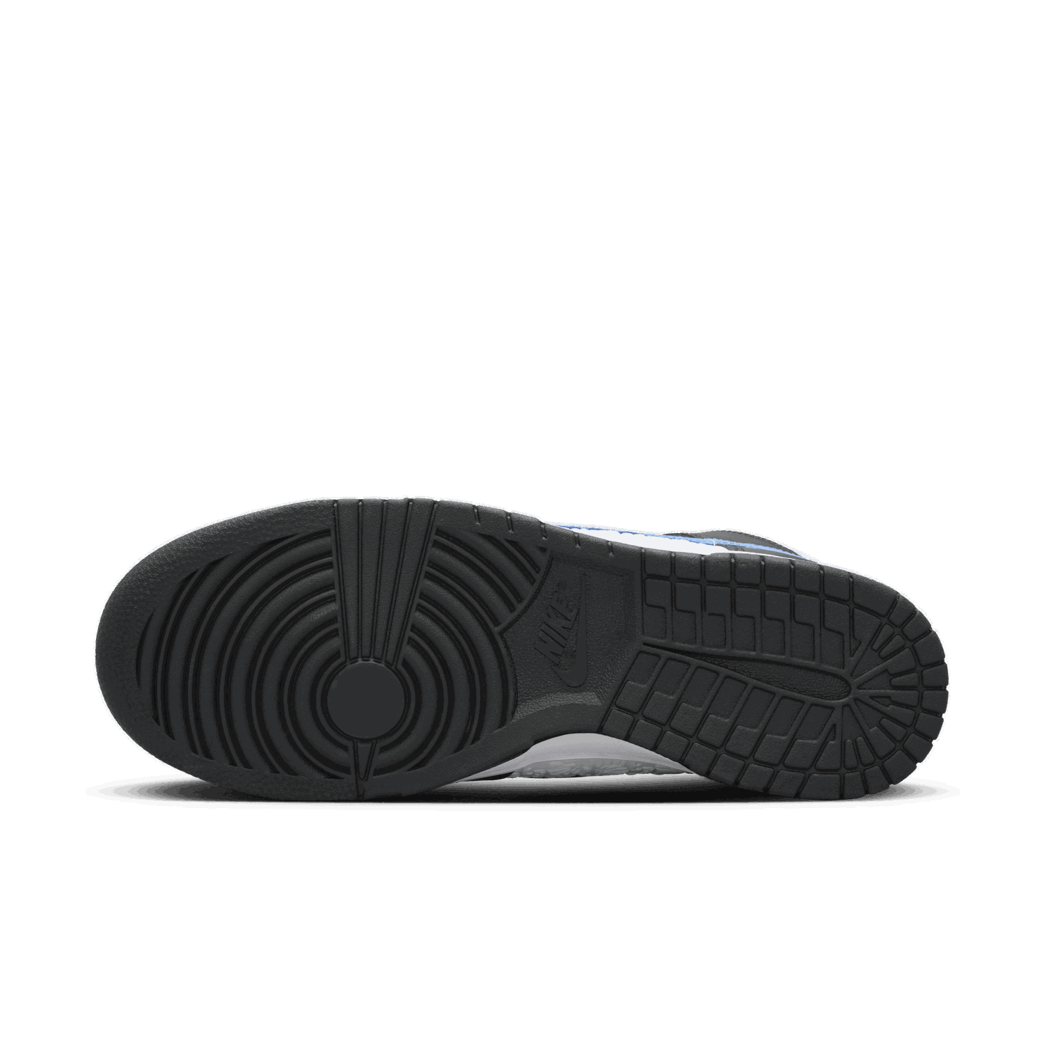 Кецове и обувки Nike Dunk High Retro FLC Black University Blue White Бяло | FJ4210-001, 1