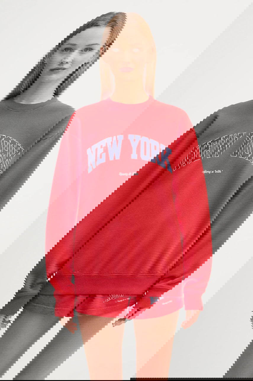 Суитчър Sporty & Rich Sporty & Rich New York Ivy Sweatshirt Червено | ST071602077RE15, 0