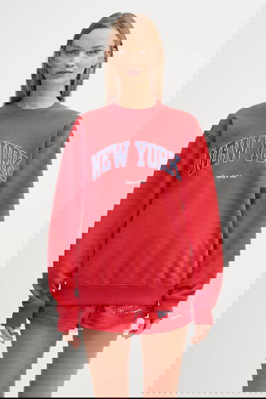 Суитчър Sporty & Rich Sporty & Rich New York Ivy Sweatshirt Червено | ST071602077RE15, 0