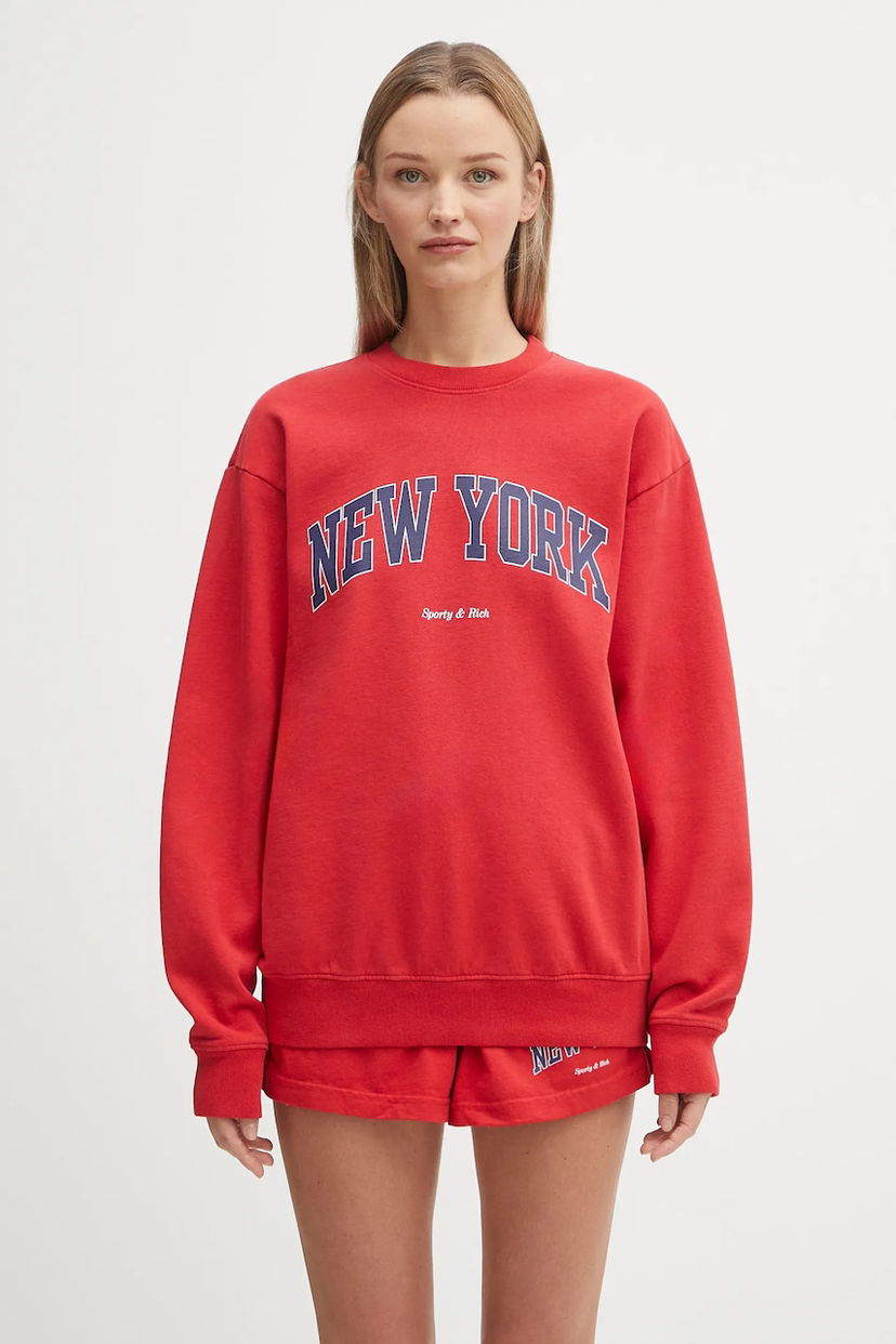 Суитчър Sporty & Rich Sporty & Rich New York Ivy Sweatshirt Червено | ST071602077RE15