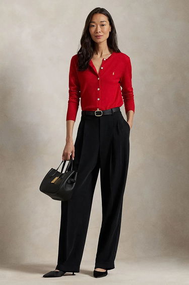 Пуловер Polo by Ralph Lauren Red Button-Down Cardigan Червено | 211961279, 2
