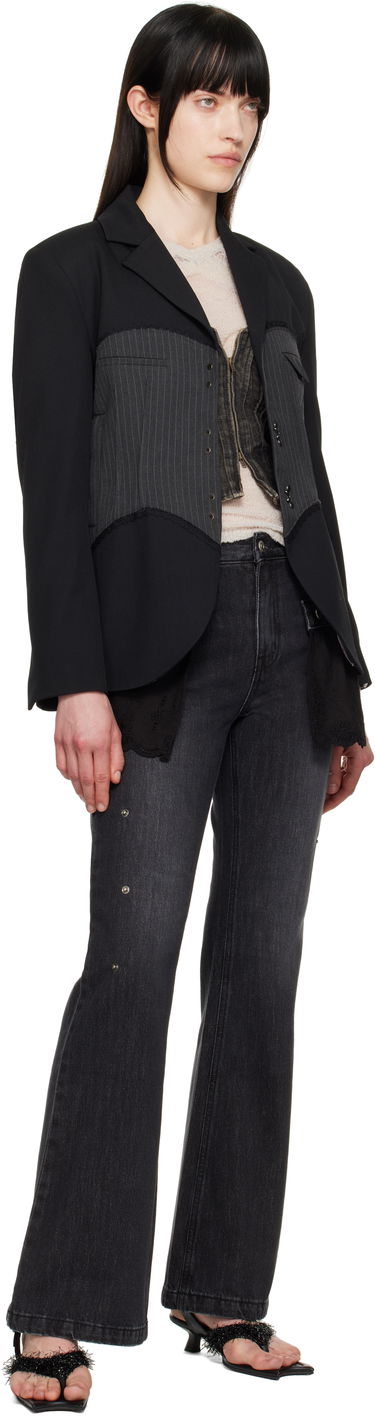 Яке Andersson Bell Andersson Bell Corset Inserted Blazer Черно | awa684w, 3