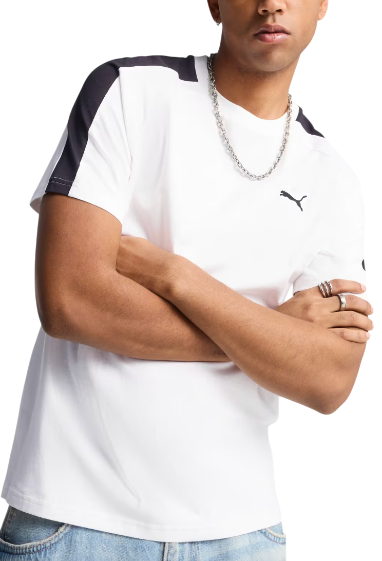 Тениска Puma T7 Panel T-Shirt Бяло | 629592-02
