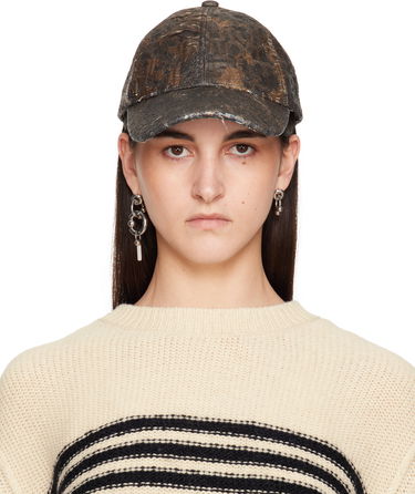 Шапка с козирка Acne Studios Acne Studios Distressed Monogram Baseball Cap Кафяво | C40401-, 0