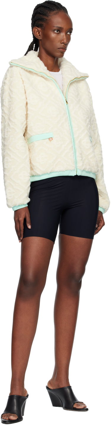 Яке Casablanca Monogram Jacquard Fleece Jacket Бяло | WPF25-JK-390-01, 3