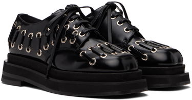 Pокля Simone Rocha Simone Rocha Heart Toe Platform Grommet Brogues Черно | LOF2 0740, 3