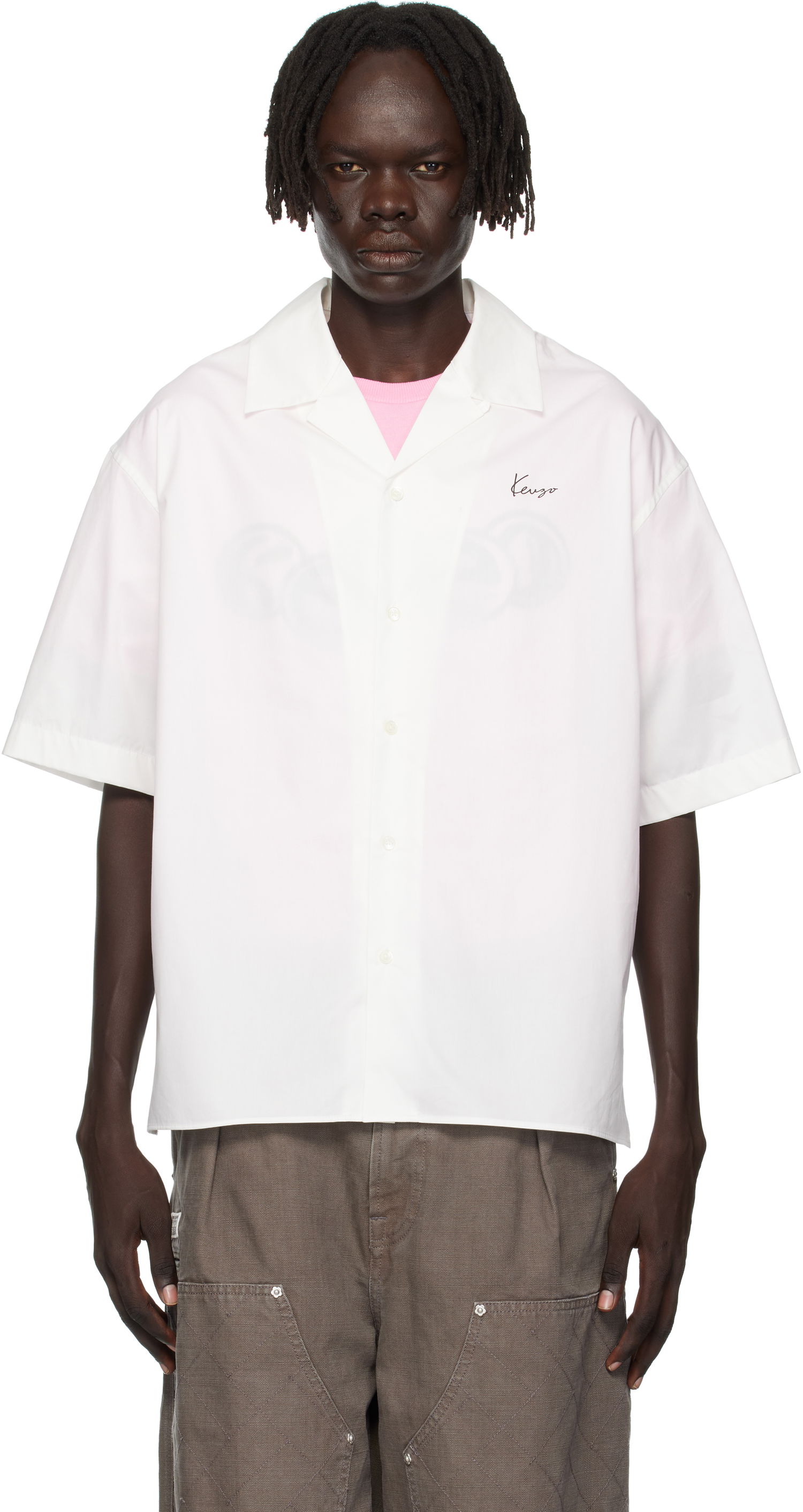Риза KENZO Kenzo 'KENZO Archive Bouquet' Shirt Бяло | FF65CH1329P5, 0