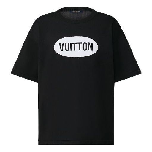 Тениска Louis Vuitton VUITTON Round Neck Short Sleeve T-Shirt Черно | 1A9T5S, 0
