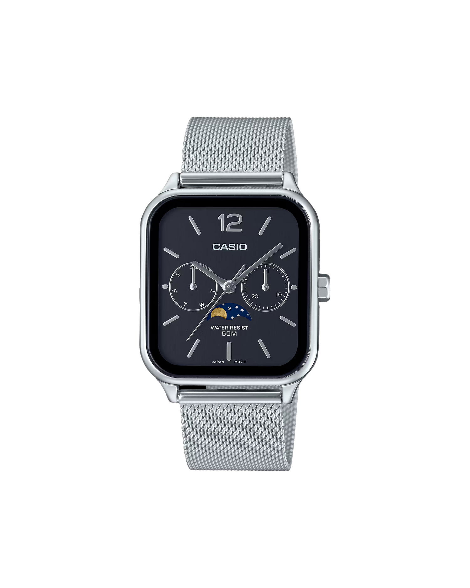 Часовник CASIO Watch with Day and Date Display and Moon Phase Subdial Металик | MTP-M305M-1AVER, 0