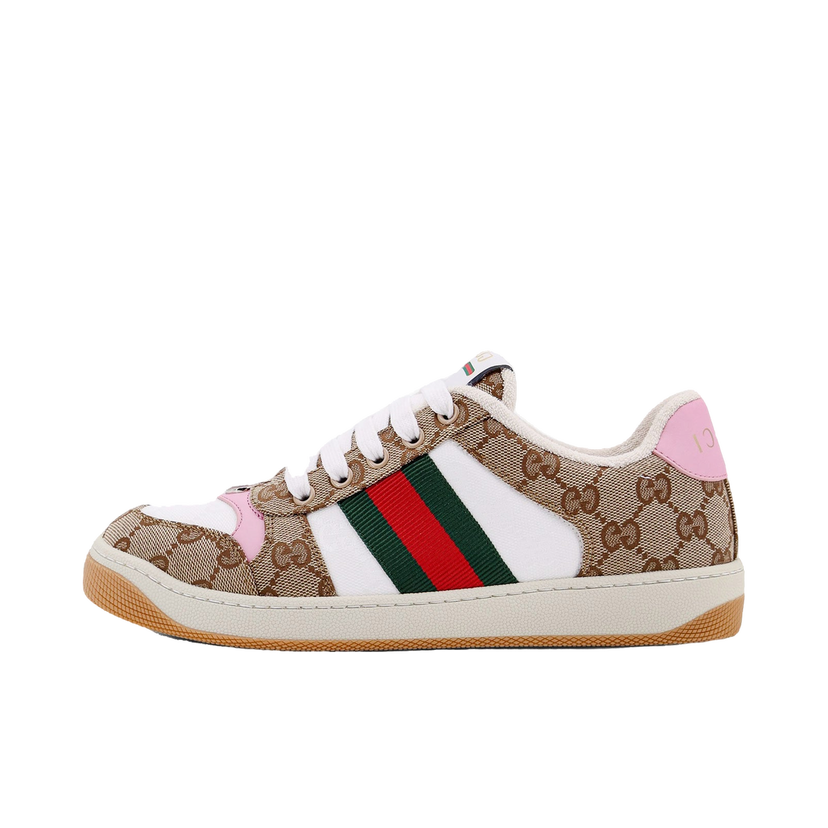 Кецове и обувки Gucci Web Canvas Low-Top Бяло | 817276FAD3U9750