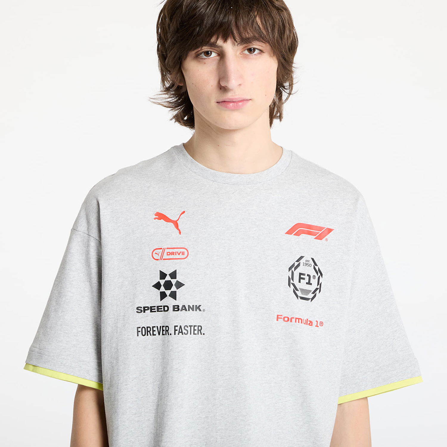 Тениска Puma F1 Racing Tee Сиво | 63224501, 1