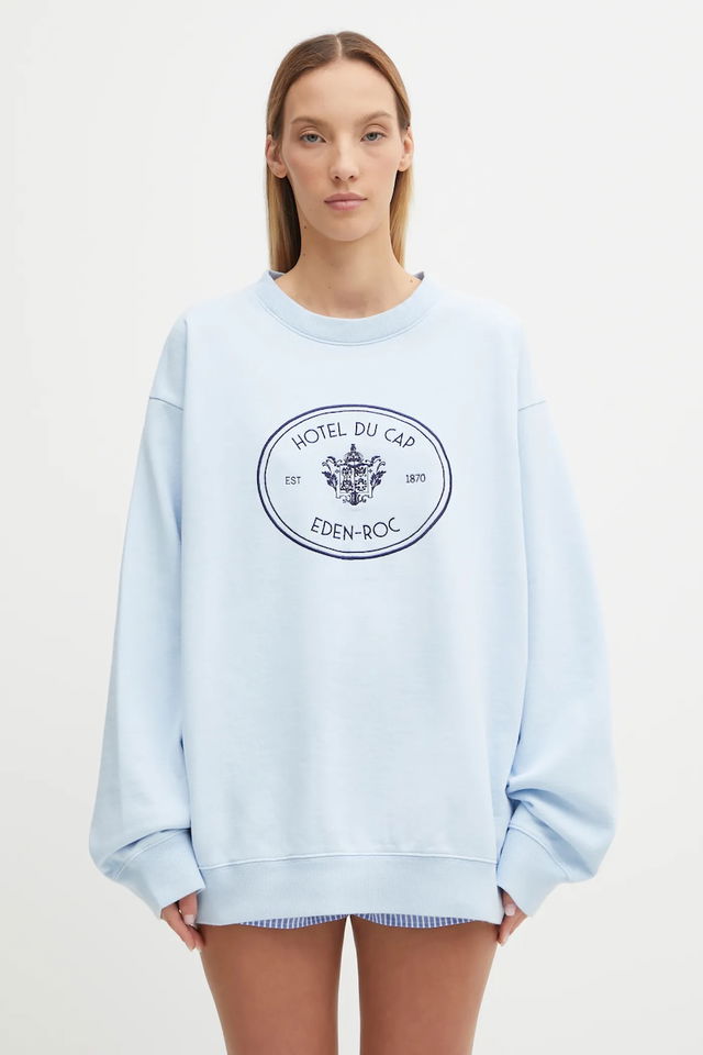 Oversized Eden Crest Embroidered Sweatshirt