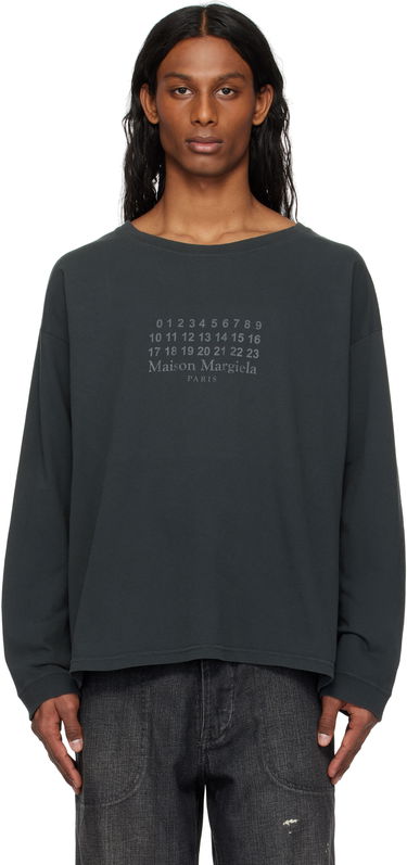 Пуловер Maison Margiela Maison Margiela Printed Logo T-Shirt Черно | S50GC0715 S24575, 0