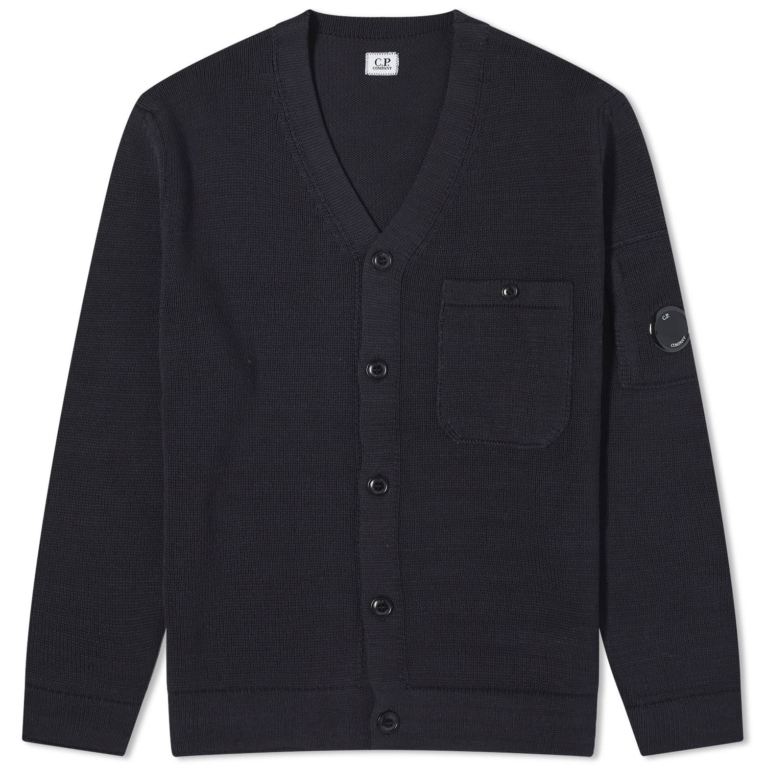 Пуловер C.P. Company Lens Knit Cardigan Тъмно синьо | 16CMKN125A-006482A-888, 0
