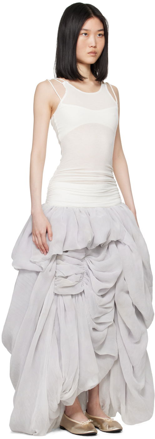 Pокля Collina Strada Collina Strada Soft Maxi Dress Бяло | XX4458, 1